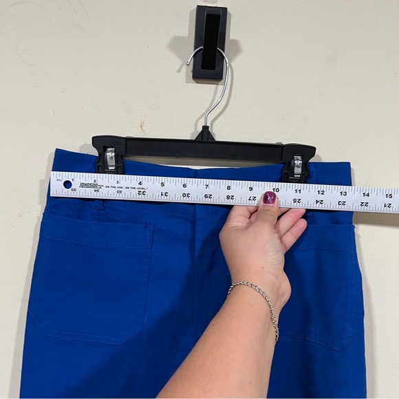 NWT Maeve blue night size 26 cropped ankle pants Anthropologie wide women - Picture 2 of 9